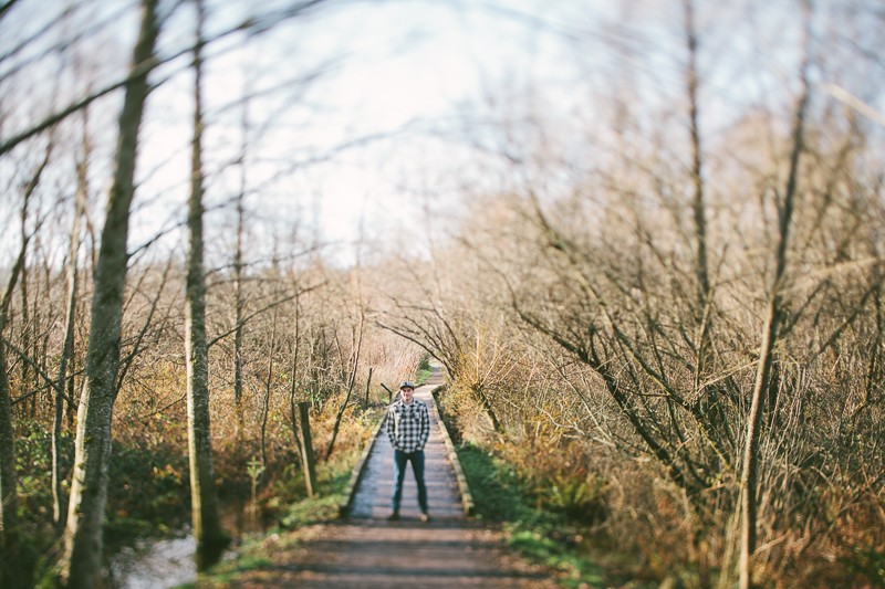 Olympic High School senior photos on clear creek trail in Silverdale, Washington