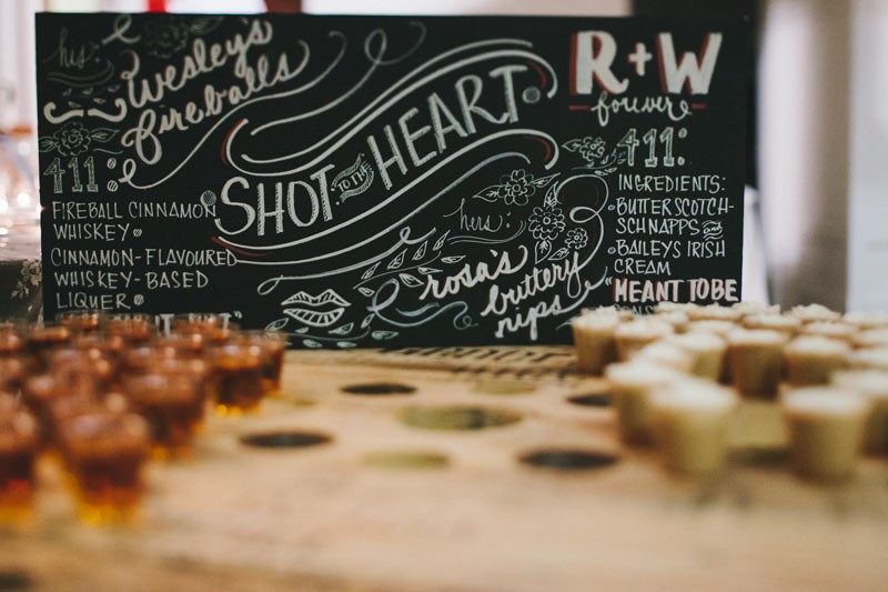 DIY wedding chalkboard