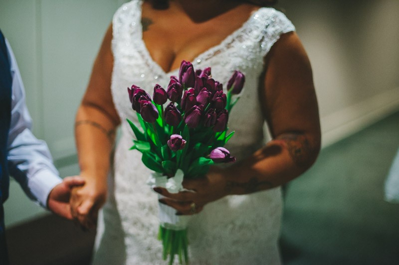 purple tulip bouquet