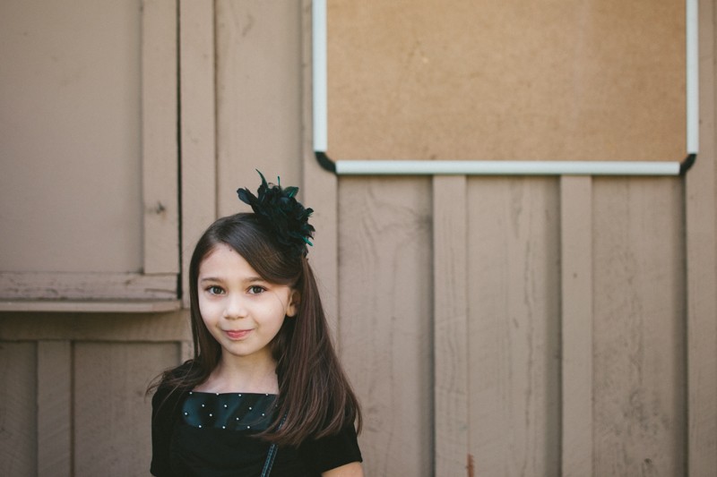 flower girl with fascinator