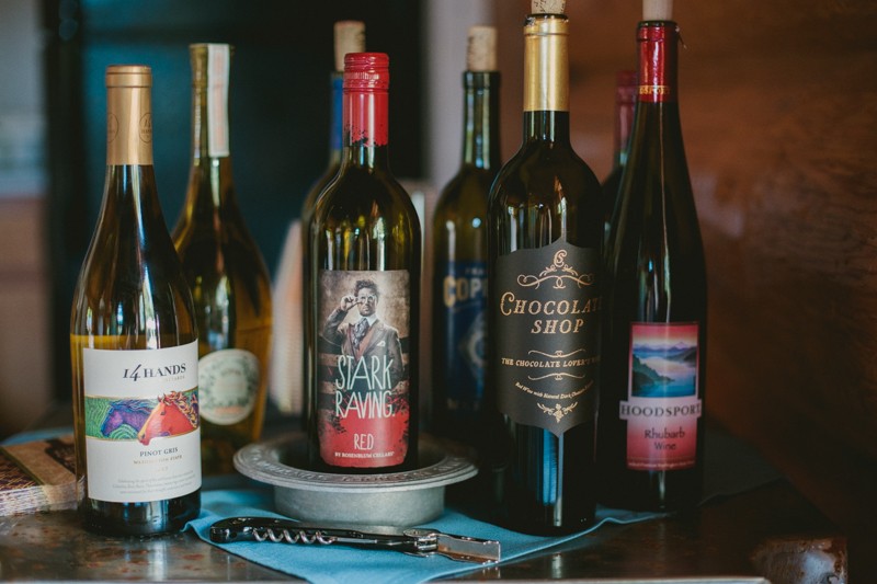 Wedding wine assortment. 