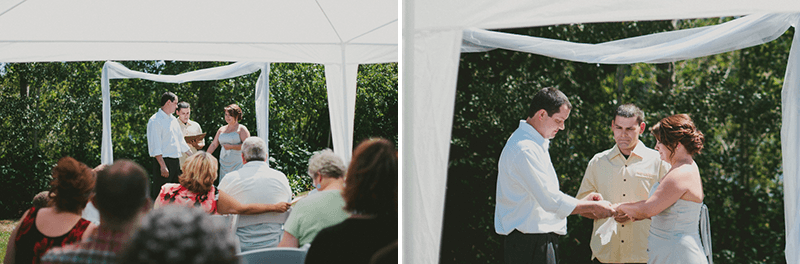 Simple heartfelt wedding ceremony at Island Lake Park in Silverdale, WA. 