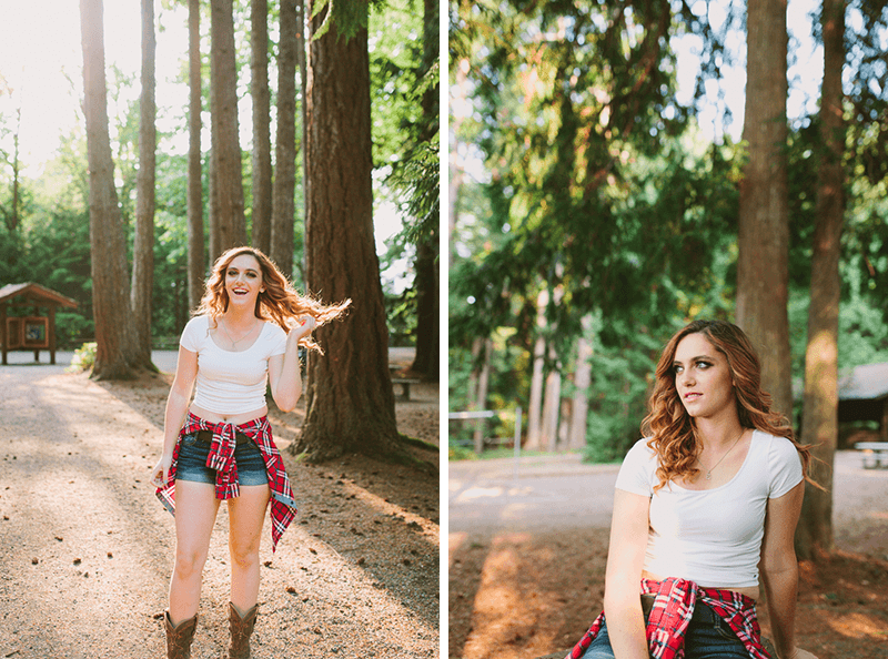 Fun and sunny high school senior session inspiration, with a country feel, at a rustic state park. 
