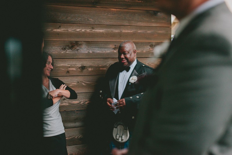 Nervous groom before wedding ceremony. 