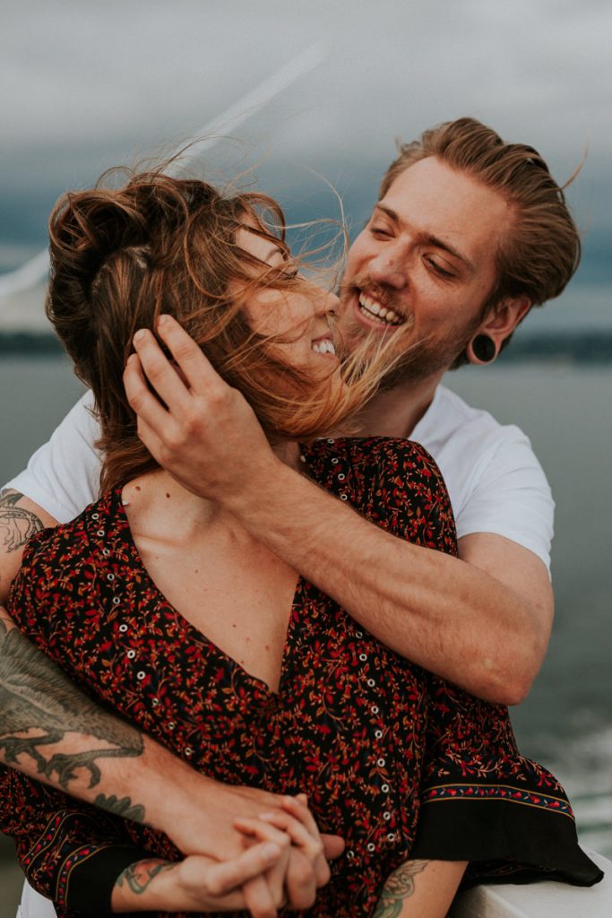 Bainbridge Island ferry route engagement session