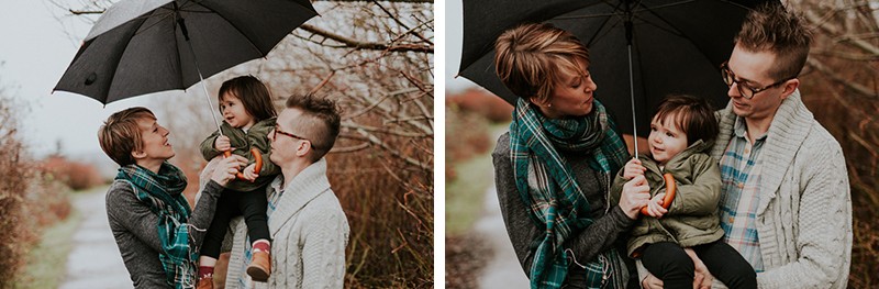 Fun and rainy family portrait session in Kitsap County. 