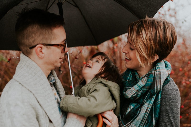 Lifestyle family session on a rainy day in Kitsap County, WA. 