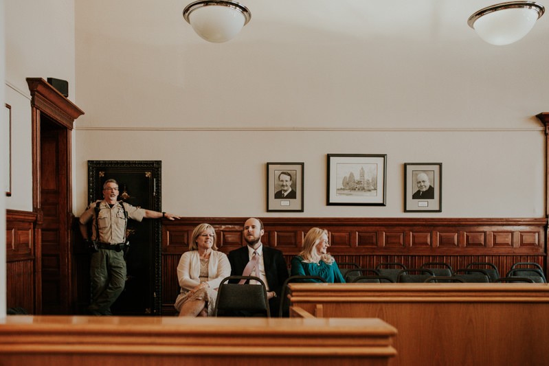 Elopement at an historic courthouse in Port Townsend, WA. 