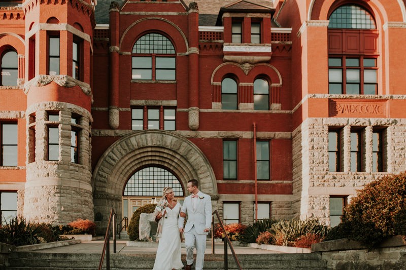 Romantic elopement at the historic Jefferson County Courthouse, in Port Townsend, WA. 