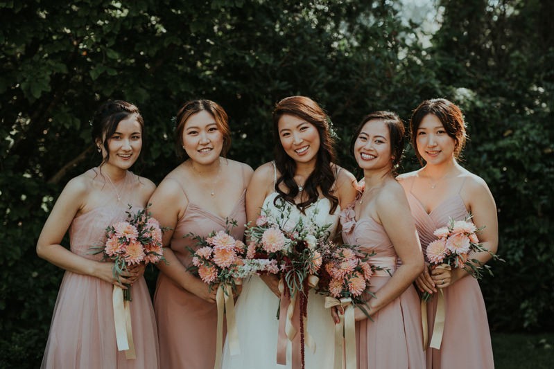 Dreamy garden wedding with soft pink details, in Seattle, WA. 