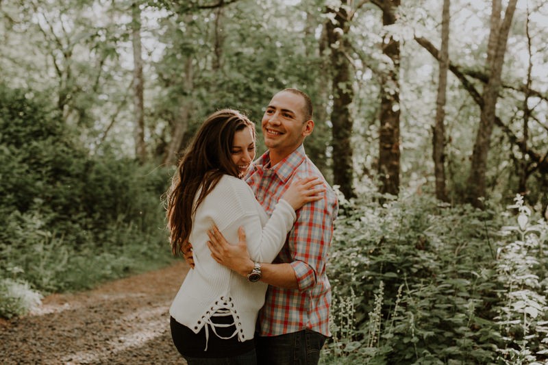 Foresty Kitsap County engagement session | Seattle wedding + elopement photographer Meghann Prouse | www.photomegs.com