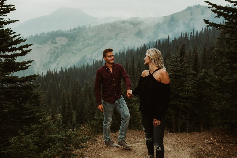 Adventurous PNW engagement session in the mountains | Bremerton