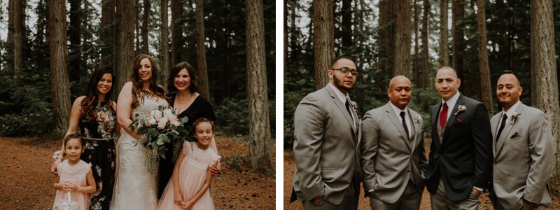 Wedding party photos at Kitsap Memorial State Park in Poulsbo, WA | Bremerton wedding + elopement photographer Meghann Prouse | www.photomegs.com