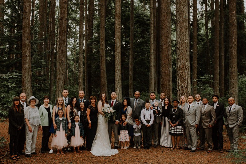 PNW forest wedding family portraits at Kitsap Memorial State Park | Poulsbo wedding + elopement photographer Meghann Prouse | www.photomegs.com