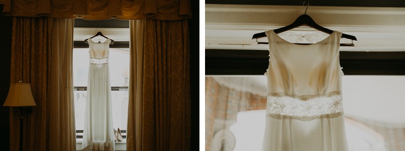 Wedding dress details at The Hotel Sorrento | Seattle wedding + elopement photographer Meghann Prouse | www.photomegs.com