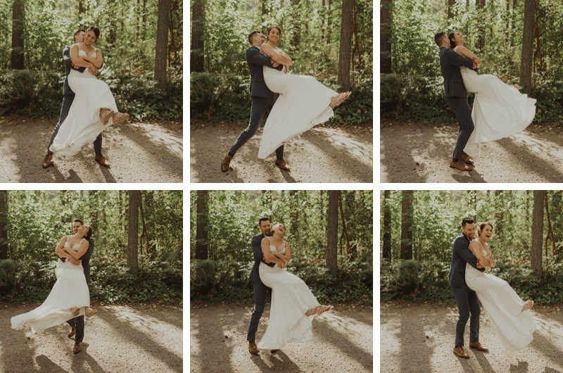 Bride and groom dancing at Northwest Trek wedding day | Seattle wedding photographer