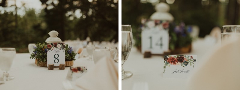 Table details at Northwest Trek wedding day | Seattle wedding photographer