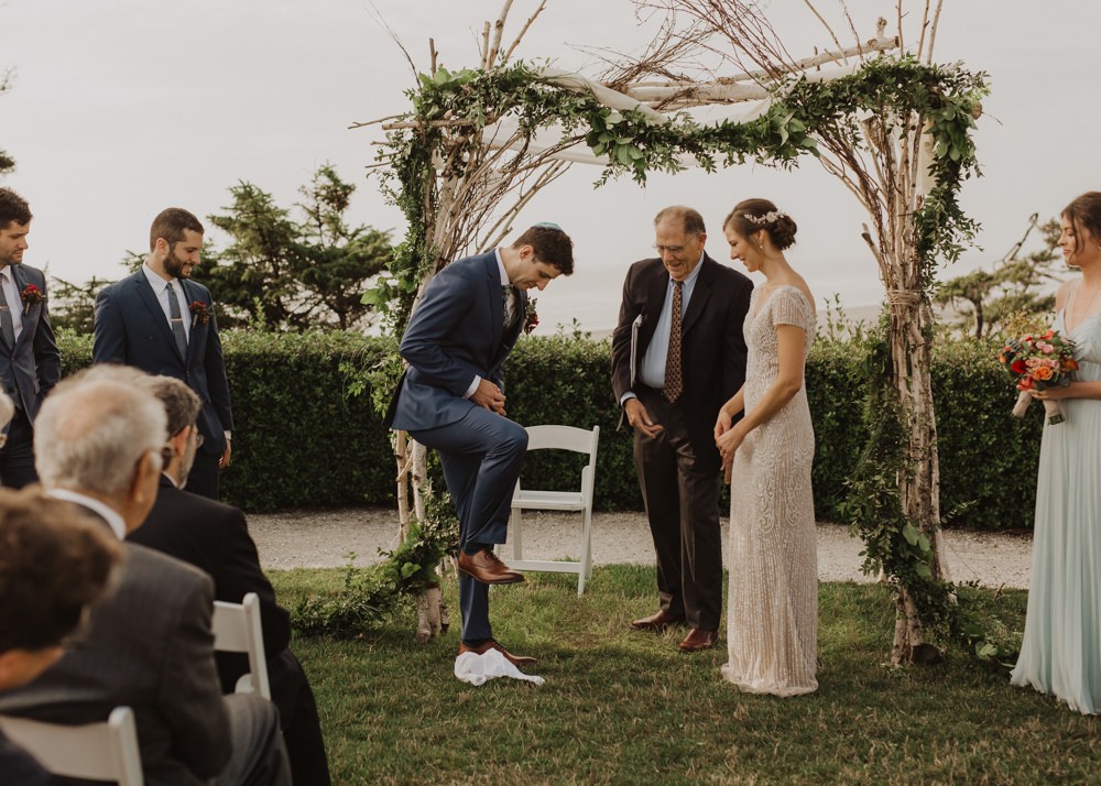 Stomping the glass under the chuppah