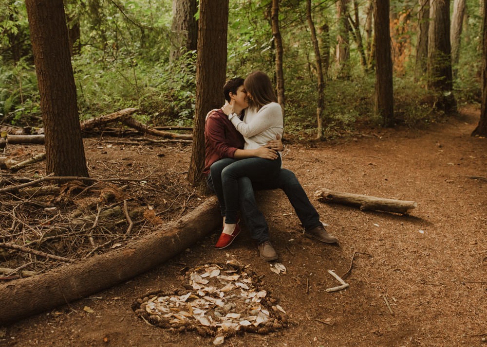 Seattle same sex engagement session. 