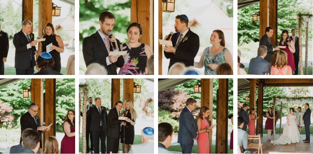 Jewish wedding ceremony at Willows Lodge in Woodinville, WA. 