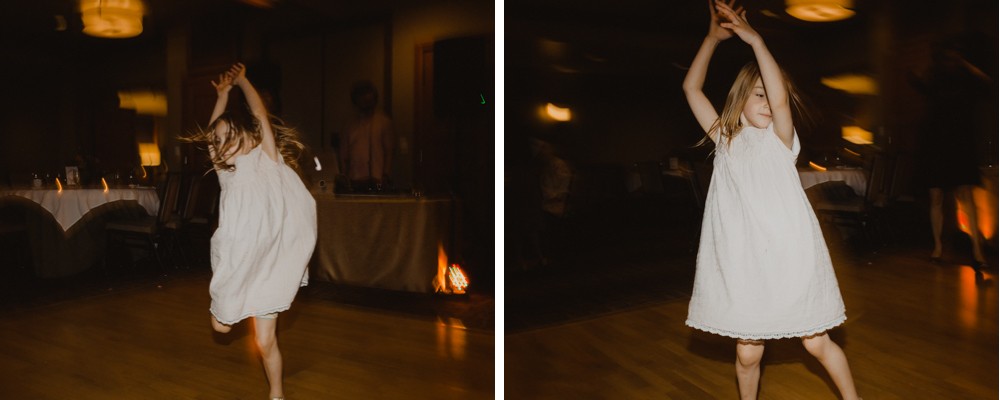 Wedding guests dancing. 