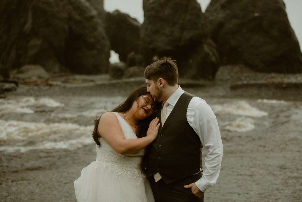 Ruby Beach wedding photos on the Washington coast. 