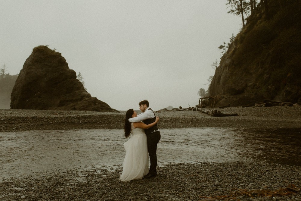 Ruby Beach elopement photography in Olympic National Park, Washington state. 