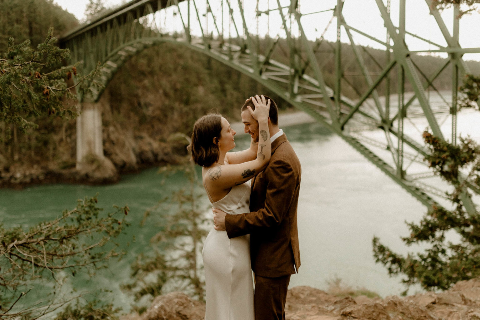 Adventurous and relaxed Deception Pass elopement in Washington State