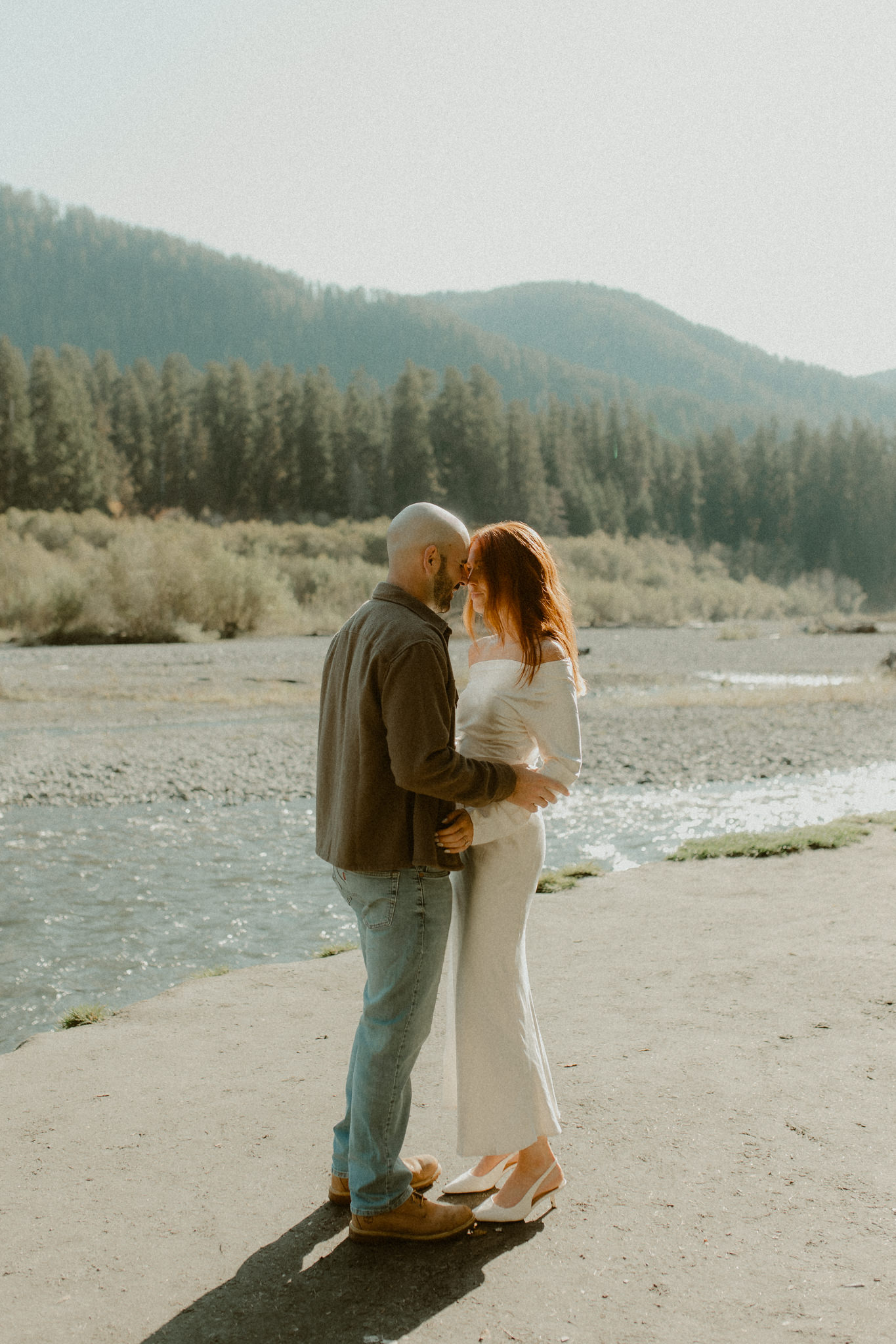 Couples engagement session in Hoh Rainforest and Ruby Beach Olympic National Park Washington