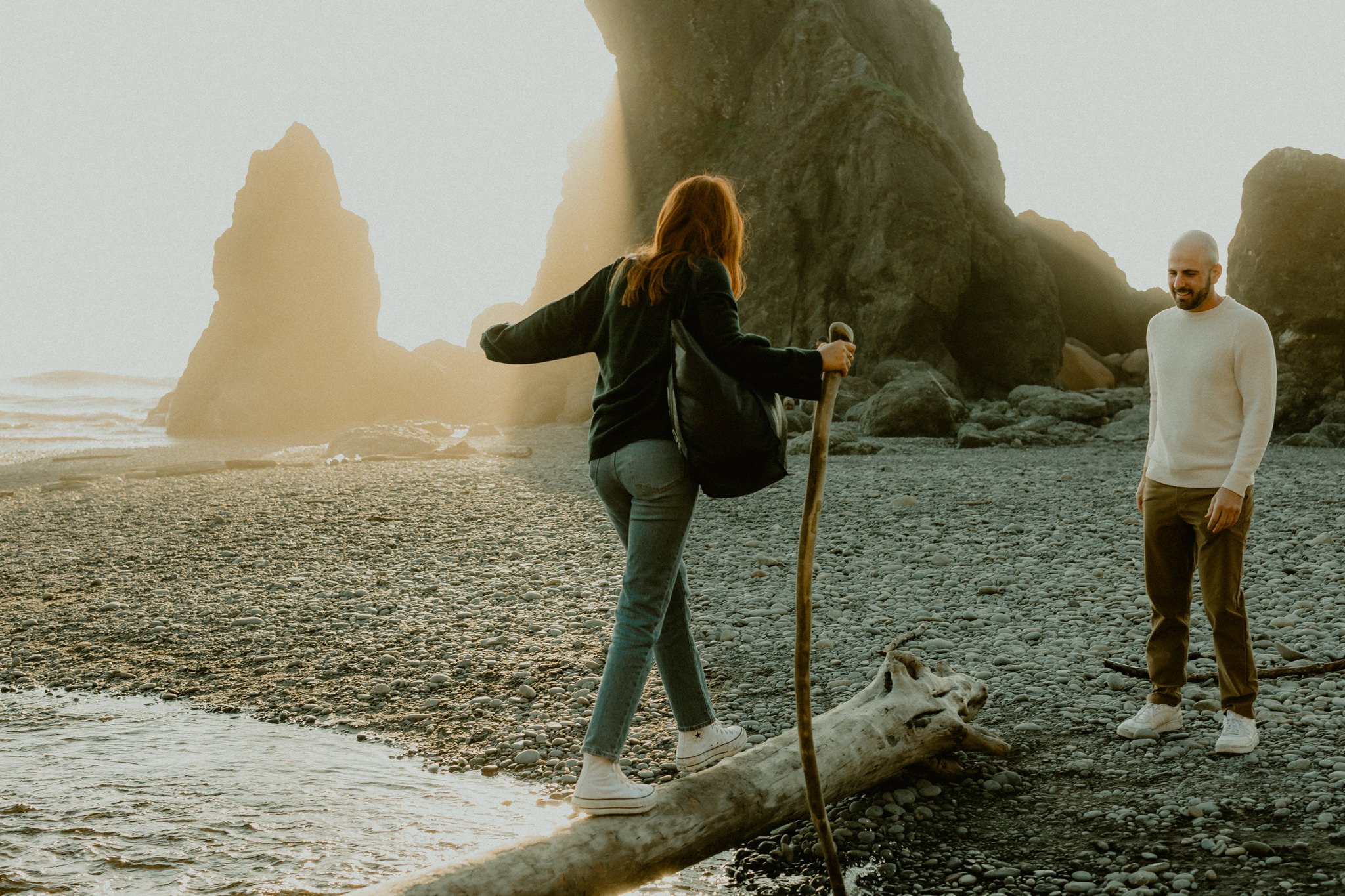 Ruby Beach engagement session in Forks, Washington