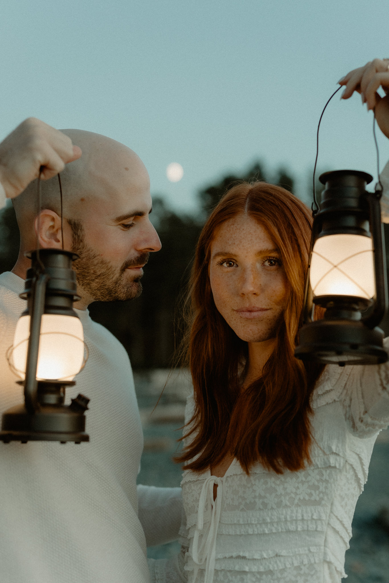 Witchy blue hour engagement session at Ruby Beach in Forks Washington