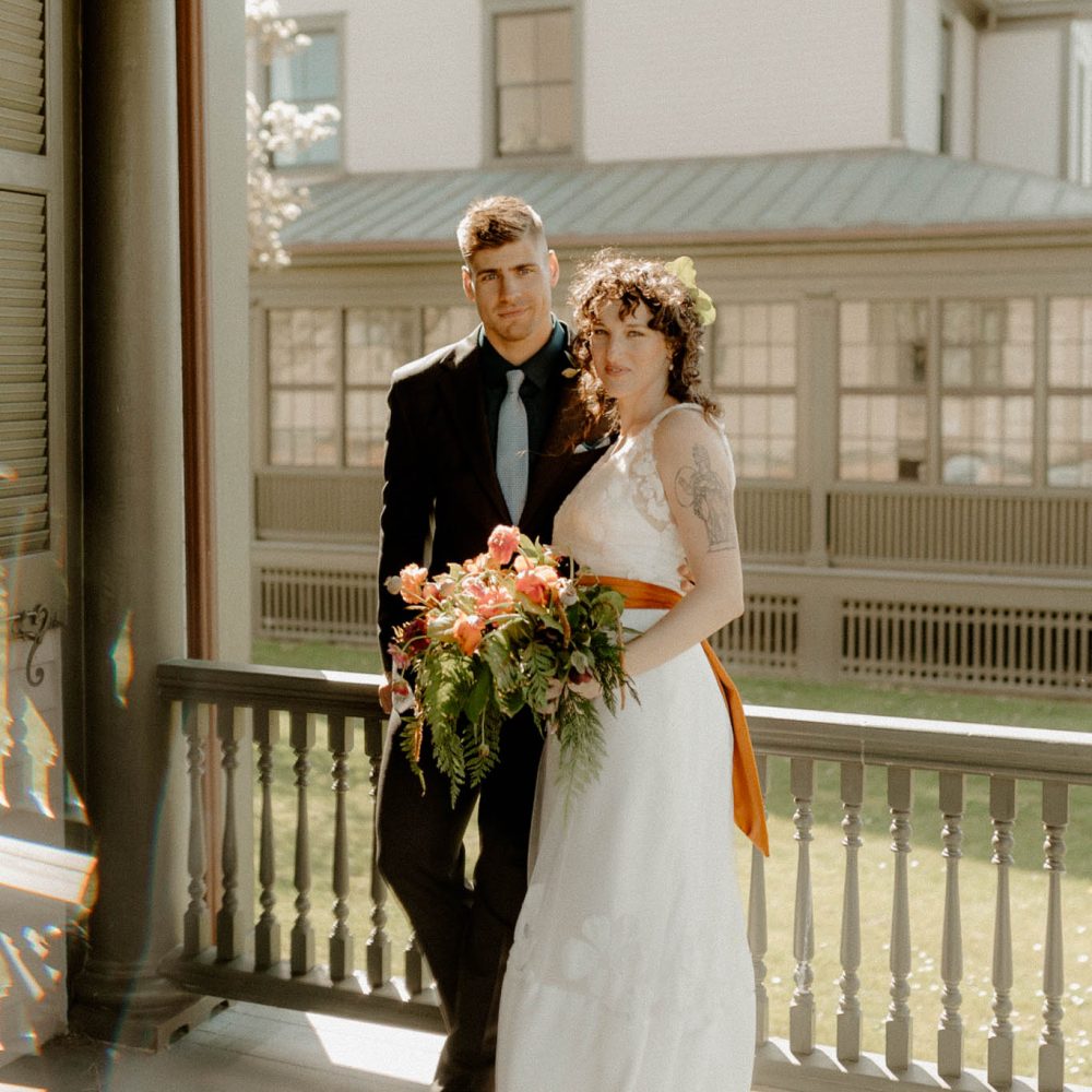 Vintage-inspired Fort Worden elopement